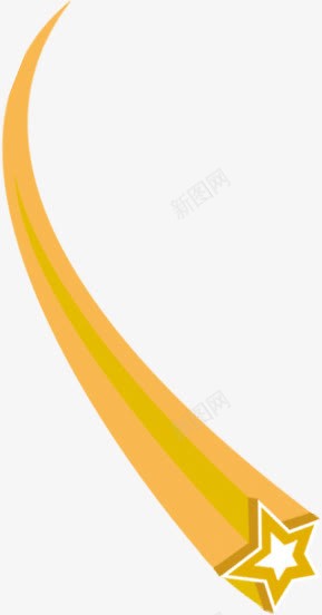 左侧黄色尖头丝带png免抠素材_88icon https://88icon.com 丝带 尖头 左侧 黄色