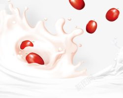 红枣牛奶饮品元素素材