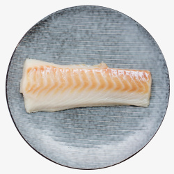 烤鳕鱼块鳕鱼肉熏鳕鱼海鲜美食日素材