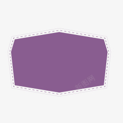 紫色边框装饰标签矢量图素材