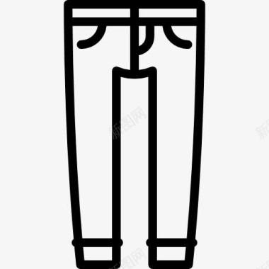女性服装紧身牛仔裤图标图标