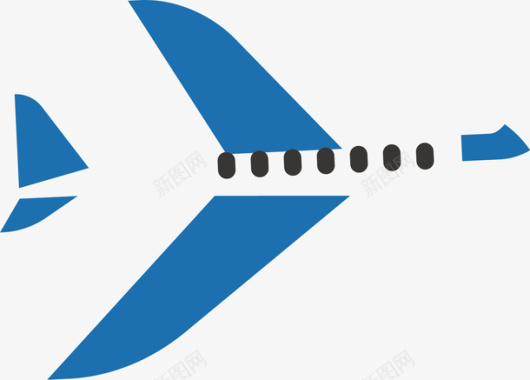 数码扁平化空运飞机图标图标