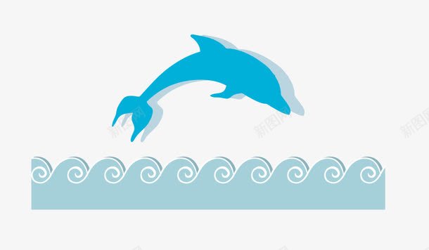 海豚夏日元素夏图标图标