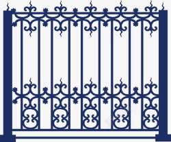 铁艺护栏欧式花纹围栏高清图片