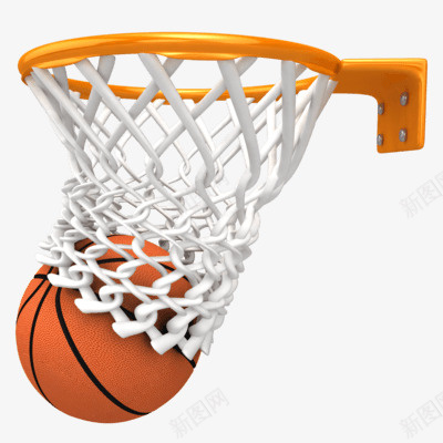篮球进篮筐png免抠素材_88icon https://88icon.com 球类 篮球 篮筐 运动