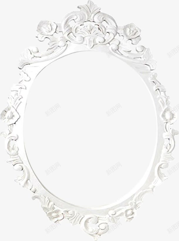白色花纹相框png免抠素材_88icon https://88icon.com 白色相框 白色花纹镜框 花纹镜框