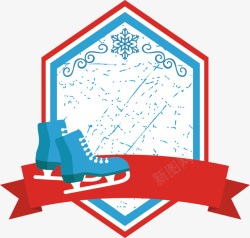 蓝色雪橇圣诞蓝色雪橇高清图片