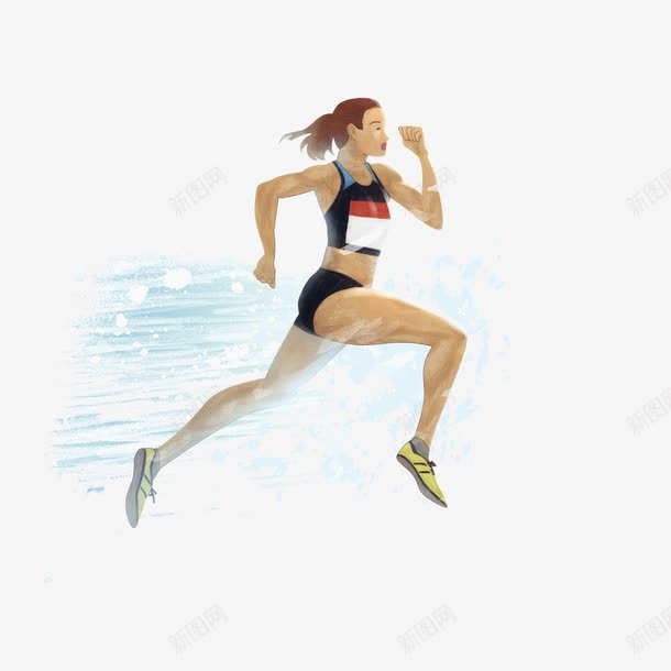 奔跑的女选手png免抠素材_88icon https://88icon.com 卡通手绘 奔跑 比赛 赛跑 跑步 运动 运动员 锻炼 长跑 飞奔 马拉松
