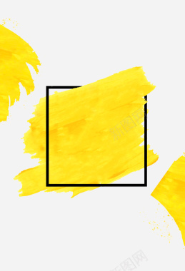 黄色清新艺术笔触纹理广告背景背景