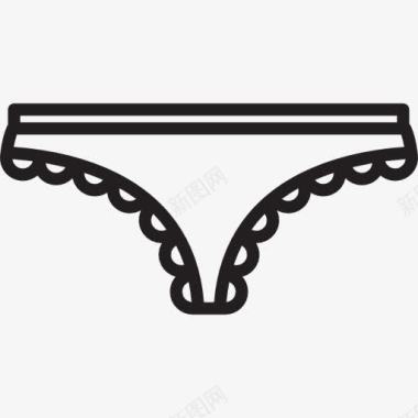 女性穿蕾丝内裤图标图标