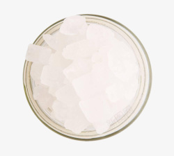 玻璃碗里的白色冰糖素材