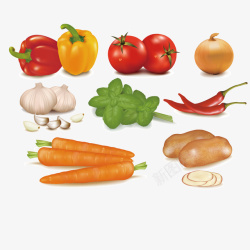 蔬菜水果大自然配送矢量图素材