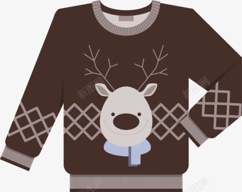 儿童叠衣服保暖毛衣外套小鹿图案图标图标