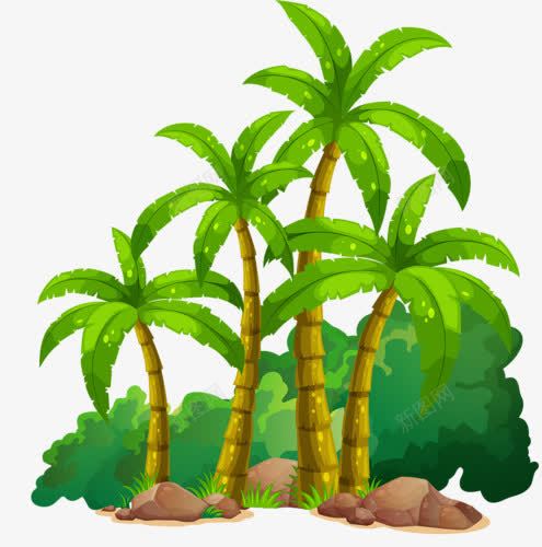 椰子树png免抠素材_88icon https://88icon.com 卡通树木 夏季 夏日 芭蕉树