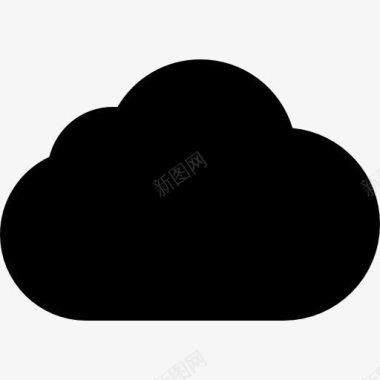 天气背景黑色的云状图标图标