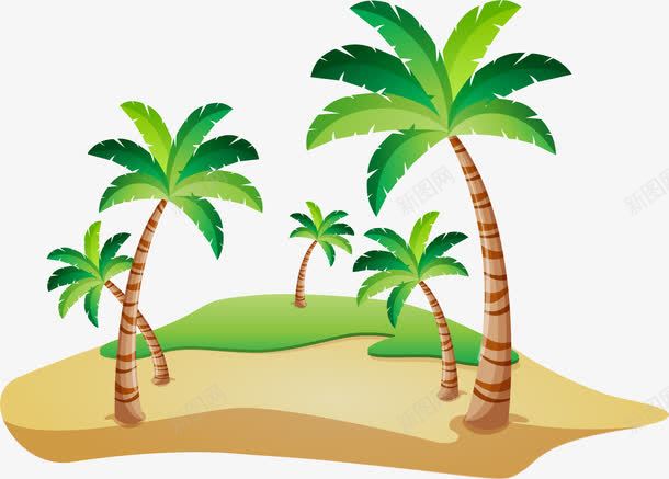 热带岛屿沙滩png免抠素材_88icon https://88icon.com 一堆沙子 椰子树 沙滩 海边城市 热带岛屿