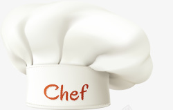 白色chef厨师帽子素材