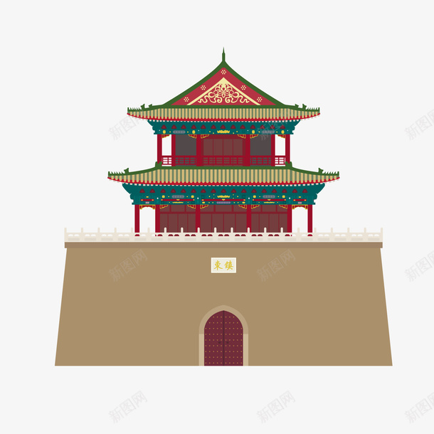 灰色建筑城楼元素png免抠素材_88icon https://88icon.com 三角形 卡通插画 城楼 建筑 房屋 栏杆 灰色 红色