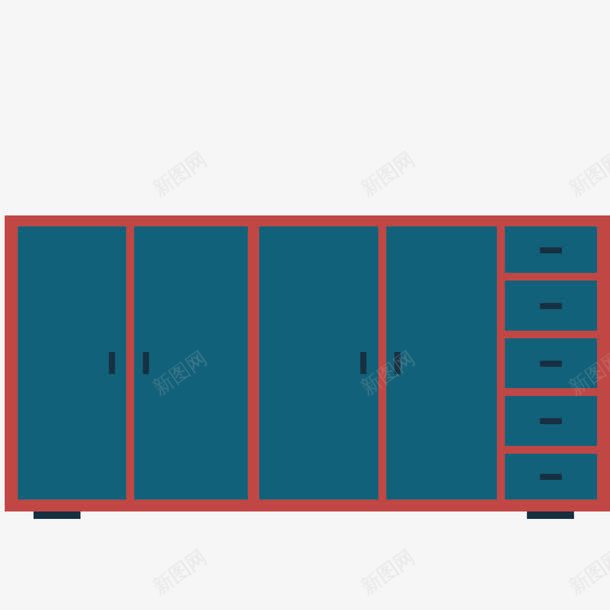 大型储物柜png免抠素材_88icon https://88icon.com 便于整理 储物多 壁橱 多层 多种形状 杂物 长方形