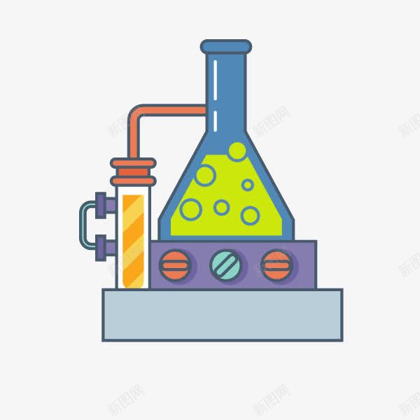 手绘卡通实验道具png免抠素材_88icon https://88icon.com 动画 化学 化学反应 化学实验 实验 实验过程 实验道具 烧杯 科学 试管