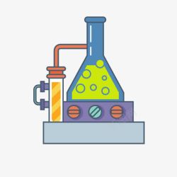 实验过程手绘卡通实验道具高清图片