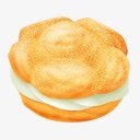 豆沙夹心面包夹心奶油面包高清图片