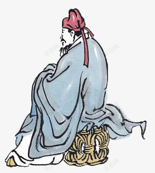 古代诗人png免抠素材_88icon https://88icon.com 一位 卡通 古代 帽子 手绘 粉色 蓝色 诗人