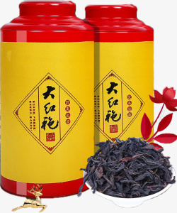 茶叶罐大红袍罐装茶叶高清图片