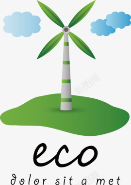 风车风采创新能源logo矢量图图标图标