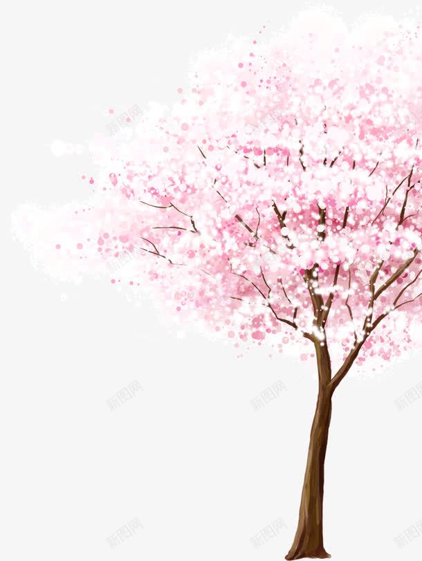 一棵浪漫的樱花树png免抠素材_88icon https://88icon.com 一棵 樱花树 水彩 浪漫 粉色