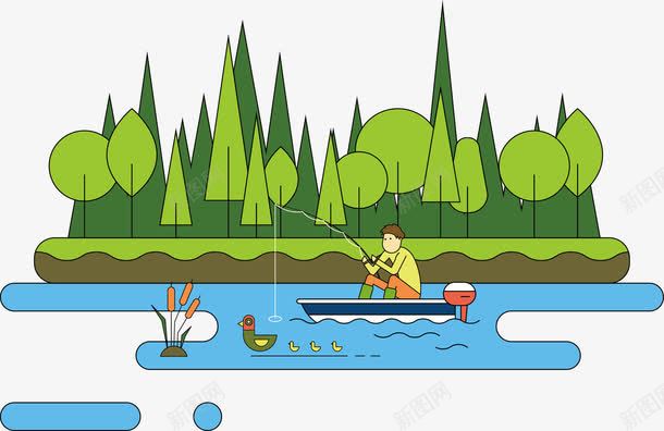 水中的悬浮岛矢量图ai免抠素材_88icon https://88icon.com 小岛 岸边 悬浮岛 钓鱼 矢量图