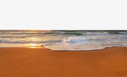日落风景摄影美丽的海滩景色高清图片