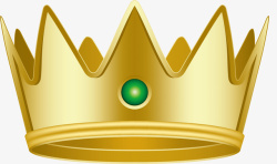 绿宝石镶嵌的黄金王冠素材