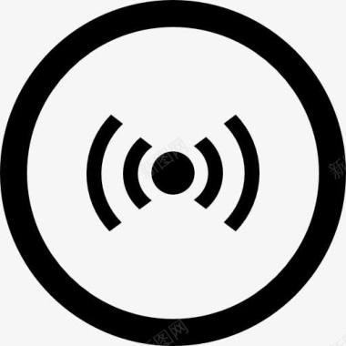 家里的WiFi圆形按钮界面符号图标图标