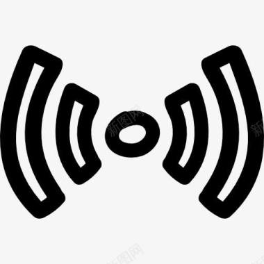 WiFi无线连接WiFi信号的手绘符号图标图标