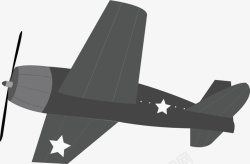 灰色战斗机军用飞机矢量图高清图片