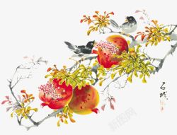喜雀中国风树枝上的喜鹊高清图片