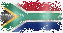 南非国旗像素素材