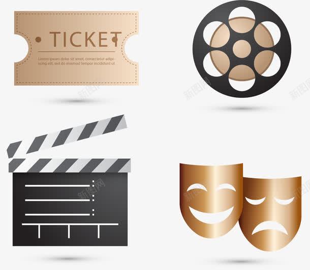 话剧表演png免抠素材_88icon https://88icon.com 放映 文娱 矢量素材 票券 话剧