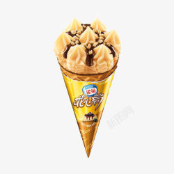 蛋筒冰淇淋雀巢花心筒2高清图片