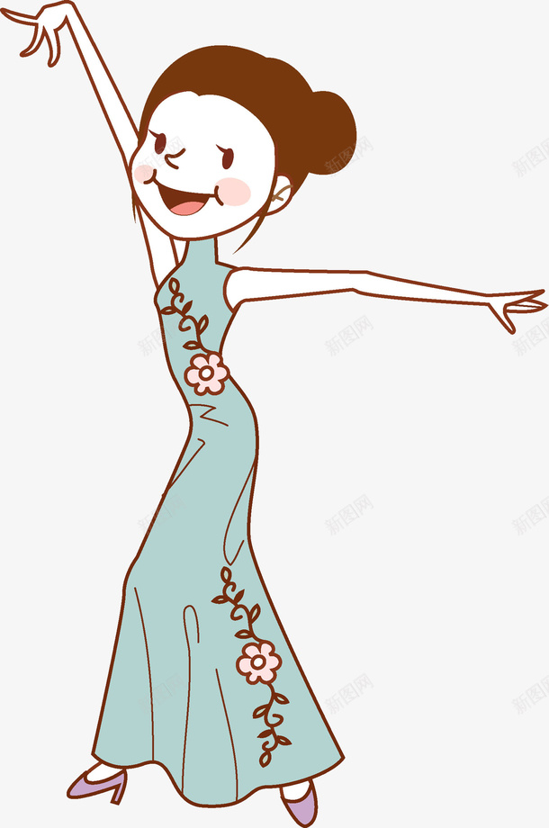 卡通跳恰恰舞的女孩png免抠素材_88icon https://88icon.com 卡通手绘 女孩 孩子 微笑 恰恰舞 水彩 舞者 舞蹈