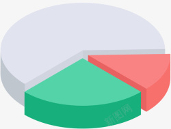 立体装饰饼状图矢量图素材