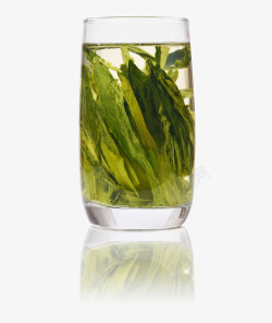 猴魁绿茶杯中茶泡茶素材