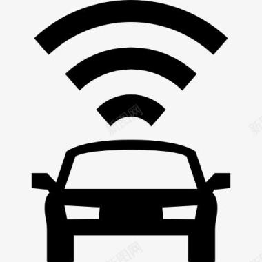 汽车下载汽车正面信号连接图标图标