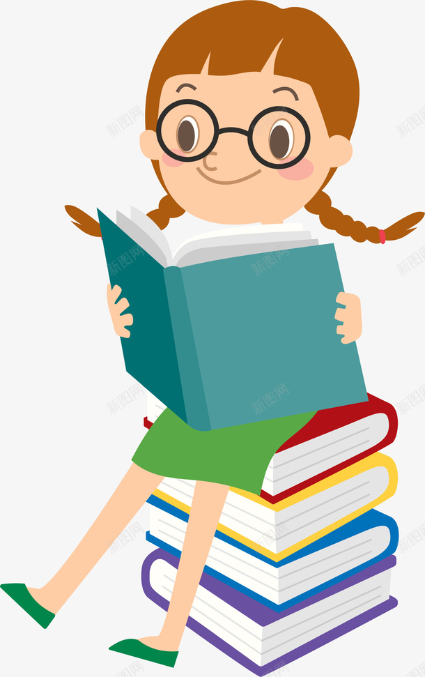 高考加油看书的女孩png免抠素材_88icon https://88icon.com 开心 看书的女孩 认真学习 认真看书 读书 高考加油