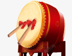 中国风红色大鼓素材