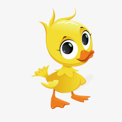 眉毛和眼睛黄色创意鸭子元素矢量图高清图片
