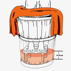 自动足浴桶手绘洗脚桶高清图片