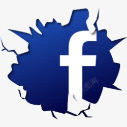 打破裂纹脸谱网FB社会社交媒体素材