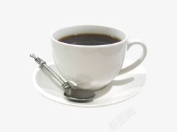 白色陶瓷杯浓浓热气黑咖啡素材